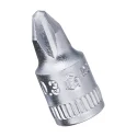 Douille chromée à embout cruciforme 1/4" x No. 3 Phillips Genius 222603