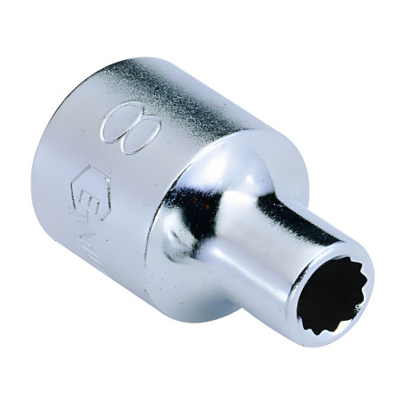 12-Point Chrome Socket 1/2" Dr. x 17 mm MET - Genius 433817