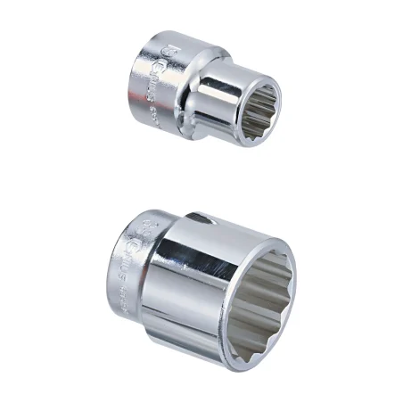 12-Point Chrome Socket 3/4" Dr. x 19 mm MET - Genius 635219