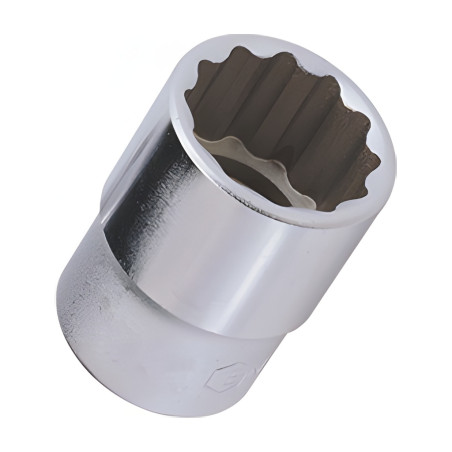 12-Point Chrome Socket 3/8" Dr. x 11 mm MET - Genius 333211