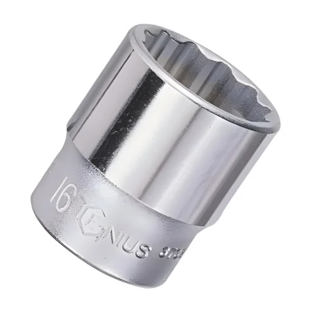 12-Point Chrome Socket 3/8" Dr. x 13 mm MET - Genius 333213