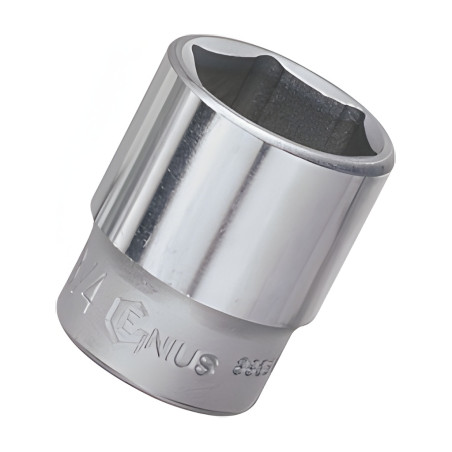 6-Point Chrome Socket 3/8" Dr. x 21 mm MET - Genius 323221
