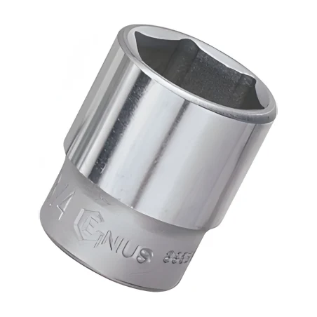 6-Point Chrome Socket 3/8" Dr. x 8 mm MET - Genius 323208