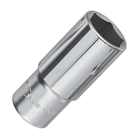 6-Point Deep Chrome Socket 1/2" Dr. x 1-1/8" SAE - Genius 487836