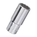 Douille chromée profonde 12 pans 3/8" x 7/16" SAE - Genius 376314