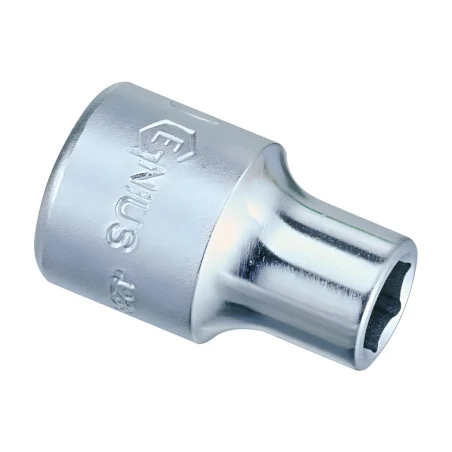 6-Point Chrome Socket 1/2" Dr. x 19/32" SAE - Genius 483819