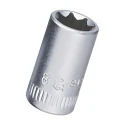 Douille chromée SAE 1/4" x 1/4" x 8 pans Genius 262508