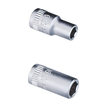 6-Point Chrome Socket 1/4" Dr. x 9/16" SAE - Genius 282518