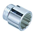 12-Point Chrome Socket 3/4" Dr. x 1" SAE - Genius 675232