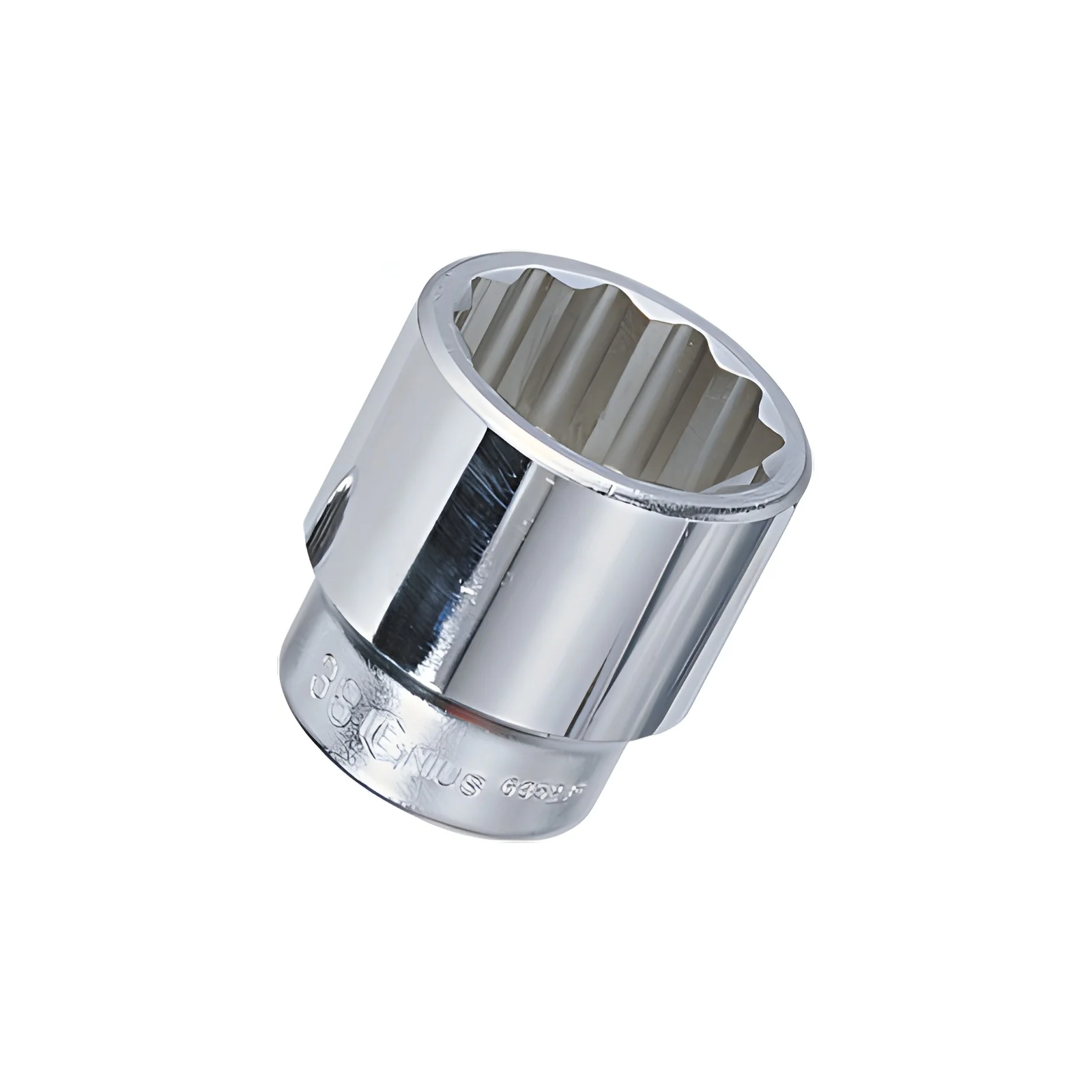 12-Point Chrome Socket 3/8" Dr. x 1/2" SAE - Genius 373216