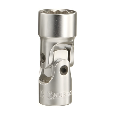 Douille chromée universelle MET 3/8" x 17mm x 12 pans Genius 355617