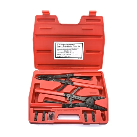Rodac HC2125 2-piece snap ring pliers set with 12 replacement tips 16"