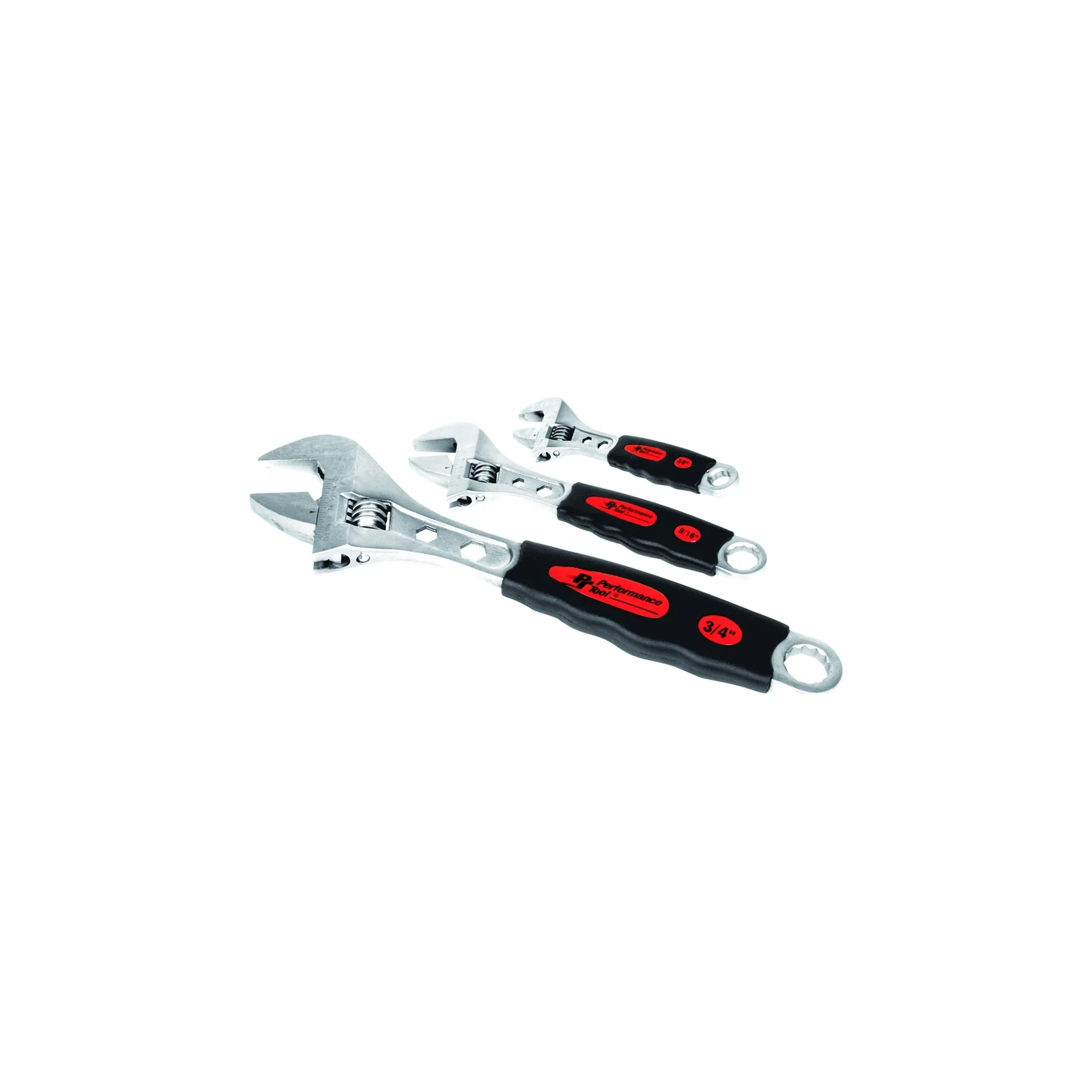 3-Piece Adjustable Wrench Set SAE and Metric
