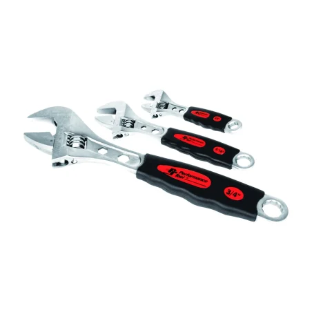 3-Piece Adjustable Wrench Set SAE and Metric