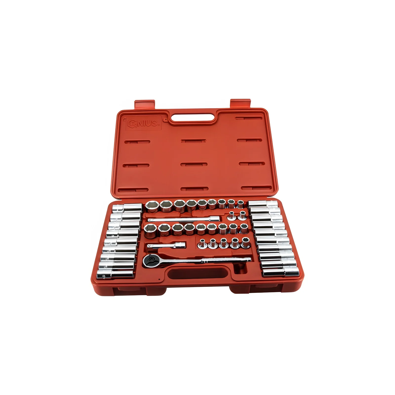 Genius GS-347MS  MET & SAE socket set (47 pieces) 3/8" Dr.