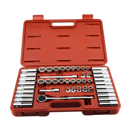 Genius GS-347MS  MET & SAE socket set (47 pieces) 3/8" Dr.