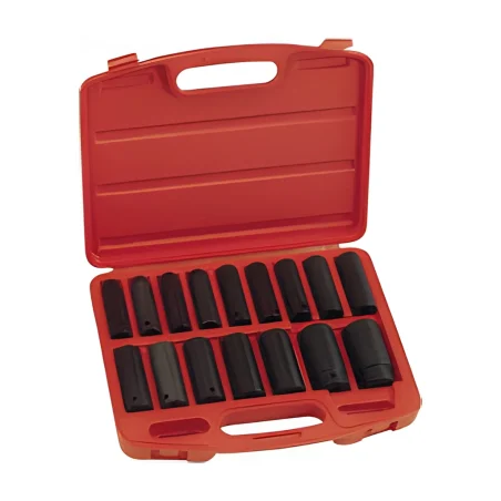 Genius TD-416M MET Impact Socket Set (16 pieces) 10mm to 30mm x 1/2" Dr.