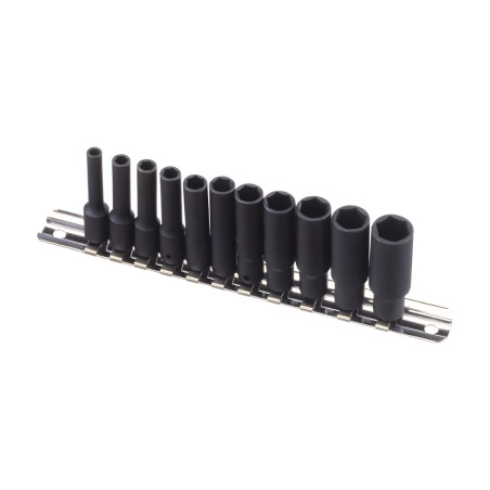 Genius TD-211M MET Hex bit deep Impact Socket Set (11 pieces) 4mm to 13mm x 1/4" Dr.