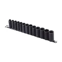 Genius TF-313SD SAE Hex bit deep Impact Socket Set (13 pieces) 5/16" to 7/8" x 3/8" Dr.