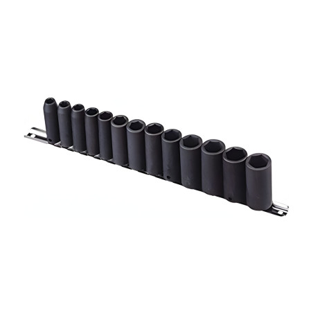 Genius TF-313SD SAE Hex bit deep Impact Socket Set (13 pieces) 5/16" to 7/8" x 3/8" Dr.