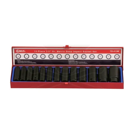 Genius TD-413M MET Deep Impact Socket Set (13 pieces) 1/2" Dr.