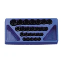Ensemble de douilles à chocs MET 1/2" x 8mm à 32mm (25 pièces) Genius TF-425M