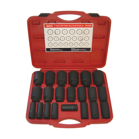 Genius DI-621M MET Deep Impact Socket Set (21 pieces) 3/4" Dr.