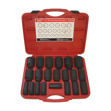 Genius DI-621M MET Deep Impact Socket Set (21 pieces) 3/4" Dr.