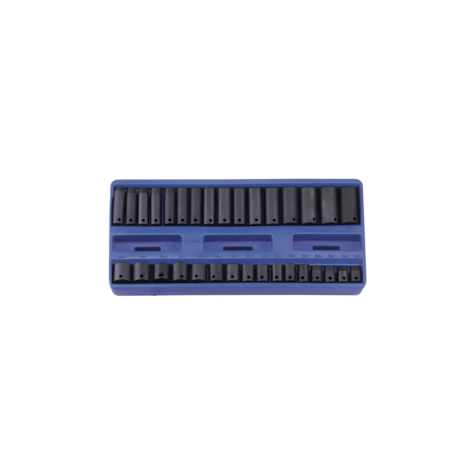 Genius TF-332M MET  Regular and Deep Impact Socket Set (32 pieces) 3/8" Dr.