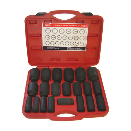 Genius DI-621S SAE deep impact socket set (21 pieces) 3/4" Dr.