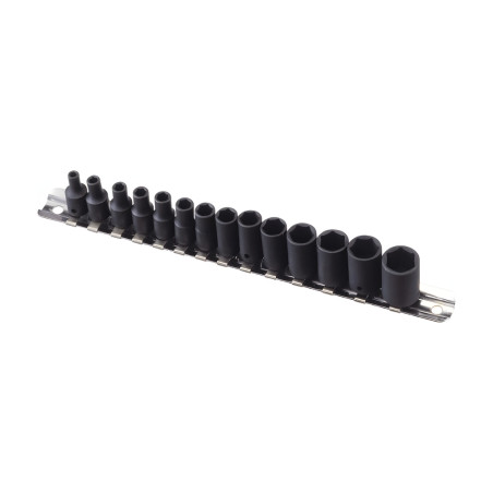 Ensemble douilles hex vanadium MET 1/2" 14 pièces Genius TF-214M
