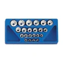 Genius SS-422S SAE Socket set with tray (22 pieces) 5/16" to 1-1/2" x 1/2" Dr.