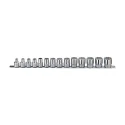 Ensemble de douilles chromées SAE 3/8" x 1/4" à 7/8" x 12 pans (14 pièces) Genius TW-314S