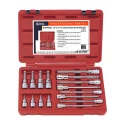 Ensemble de douilles et embouts 3/8"-1/2" MET (16 pièces) Genius BS-3416WM