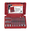 Genius BS-2328HL SAE Hex Socket and Bit Set (28 pieces) 1/4" and 3/8" Dr.