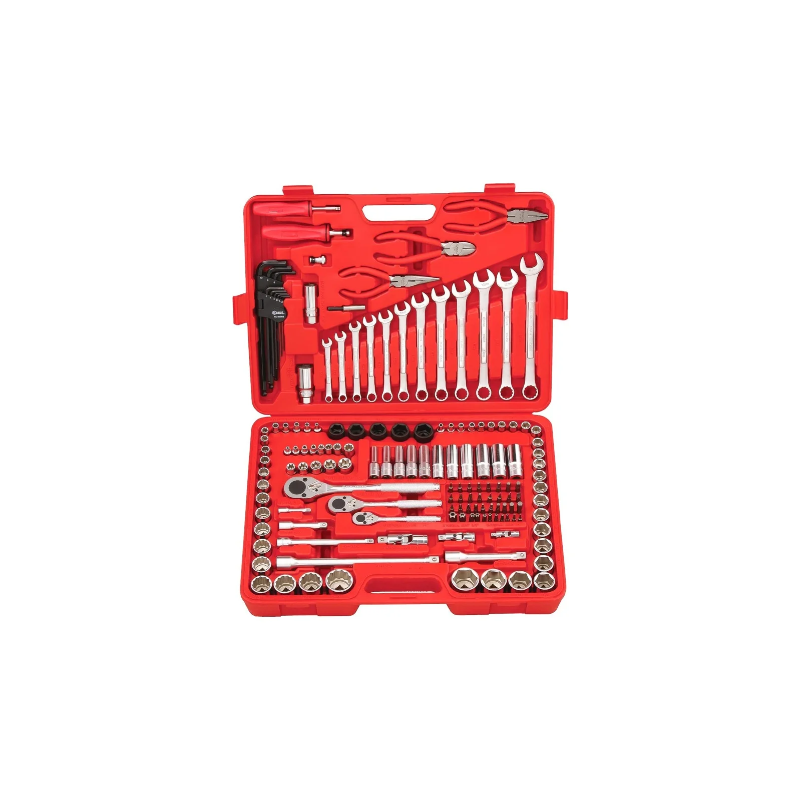 Genius AC-234161A MET and SAE Socket and Bit Set (151 pieces) 1/4", 3/8", 1/2" Dr.