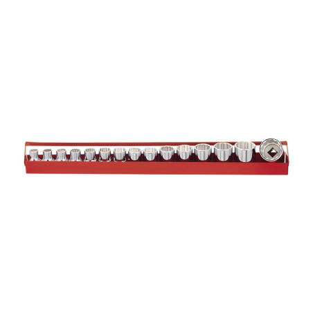 Genius TW-415M MET Socket Set (15 pieces) 10mm to 30mm x 1/2" Dr.