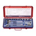 Genius GS-424M3 Metric Socket Set 1/2" Dr. 10mm to 32mm 24 Pieces