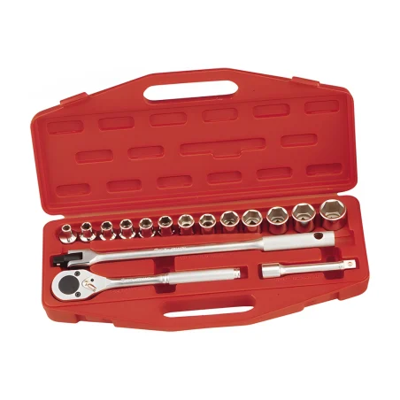 Genius GS-416M MET Socket Set (16 pieces) 8mm to 27mm x 1/2" Dr.