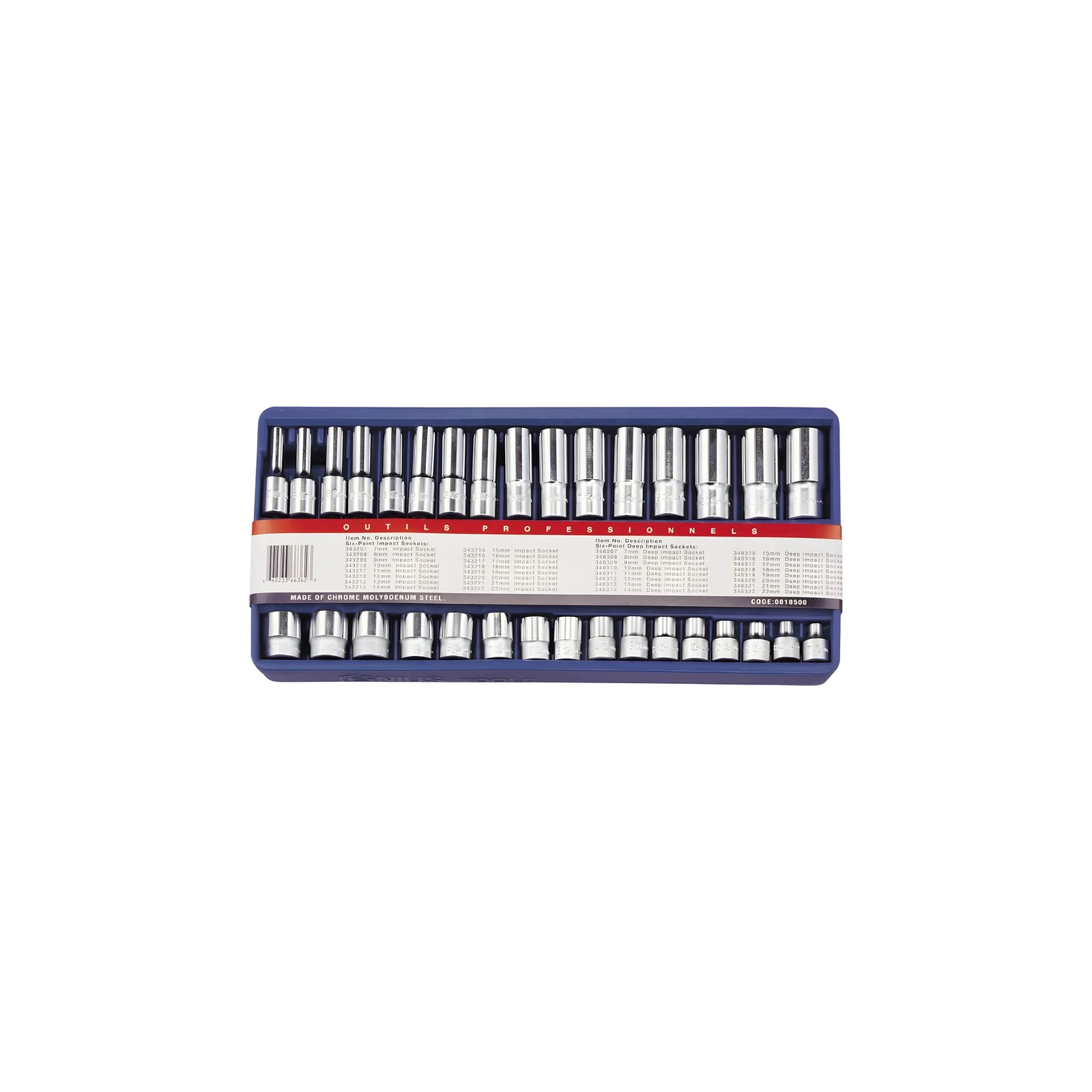 Genius GS-332M MET Socket Set (32 pieces) 3/8" Dr.
