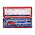 Genius GS-2343MS MET & SAE Socket Set (43 pieces) 1/4" & 3/8" Dr.