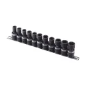 Genius TG-411M MET Hex Impact Socket Swivel Set (11 pieces) 11mm to 22mm x 1/2" Dr.
