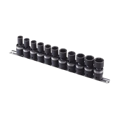 Genius TG-411M MET Hex Impact Socket Swivel Set (11 pieces) 11mm to 22mm x 1/2" Dr.