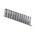 Ensemble de douilles profondes chromées à embouts hexagonaux MET 3/8" x 8mm à 19mm (12 pièces) Genius GD-312M