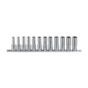 Genius GD-412S SAE Hex Socket Set (12 pieces) 1/2" x 1/2" Dr.