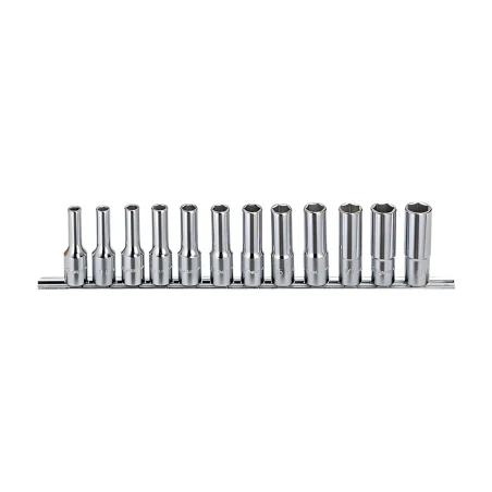 Genius GD-412S SAE Hex Socket Set (12 pieces) 1/2" x 1/2" Dr.
