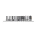 Genius TW-314SD SAE Hex Socket Set (14 pieces) 1/4" to 7/8" x 3/8" Dr. 12 Pt.