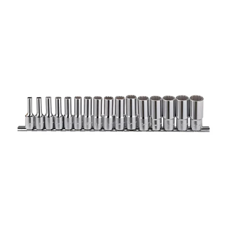 Genius TW-316MD MET countersunk socket set (16 pieces) 6mm to 21mm x 3/8" Dr. 12 Pt.