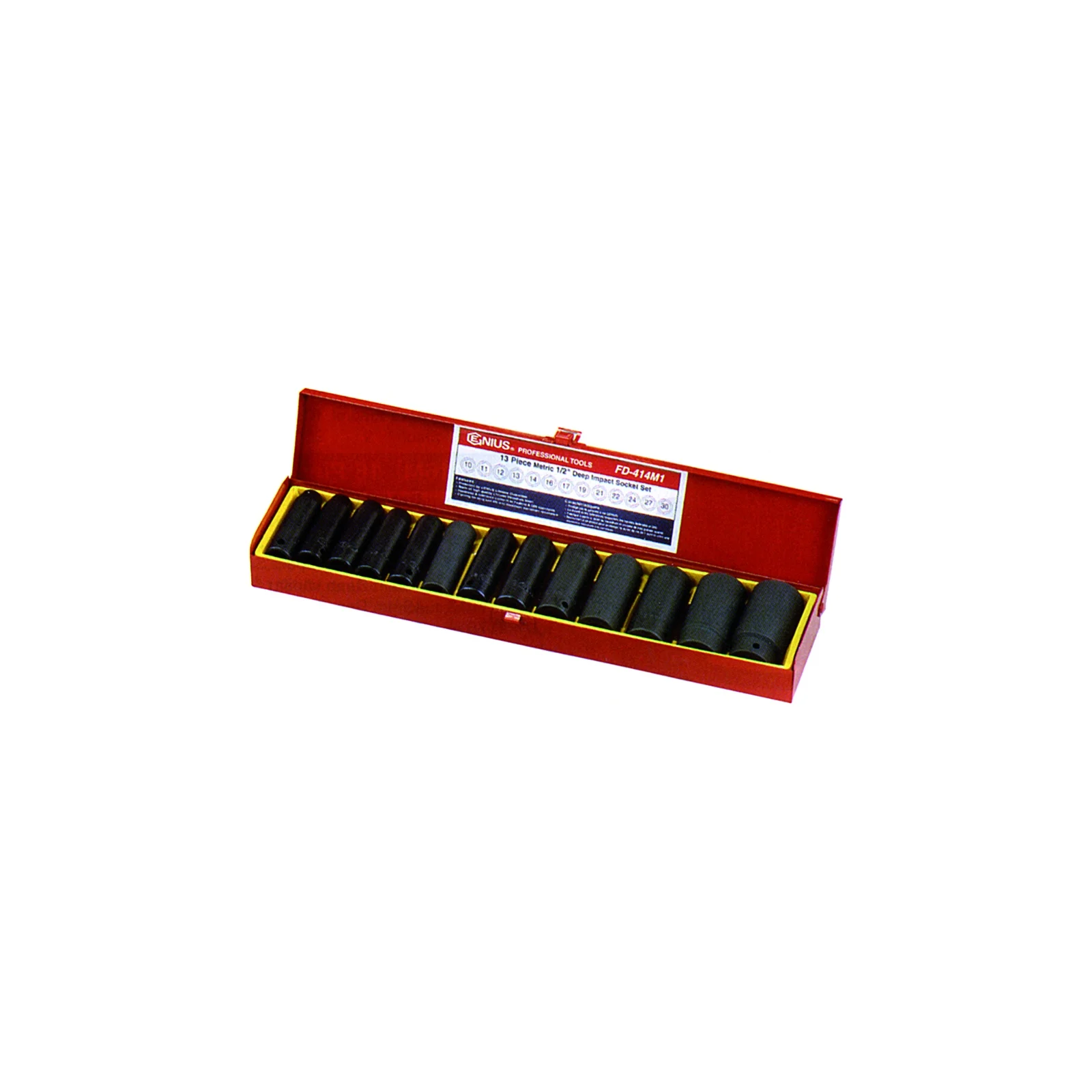Genius TD-413S SAE deep socket set (13 pieces) 1/2" Dr.