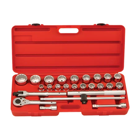 Genius TW-625S SAE socket set (25 pieces) 3/4" to 2-1/4" x 3/4" Dr. 12 Pt.